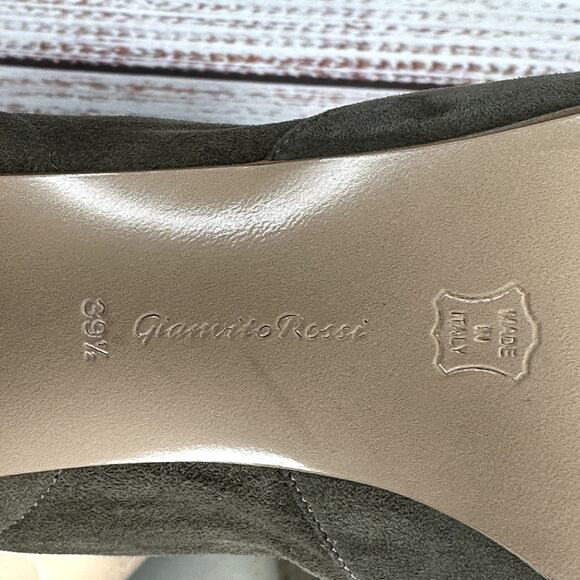 Gianvito Rossi Maeve Tan Beige Calfskin Leather Suede Ankle Boots Pumps Size 9.5 - Picture 8 of 11